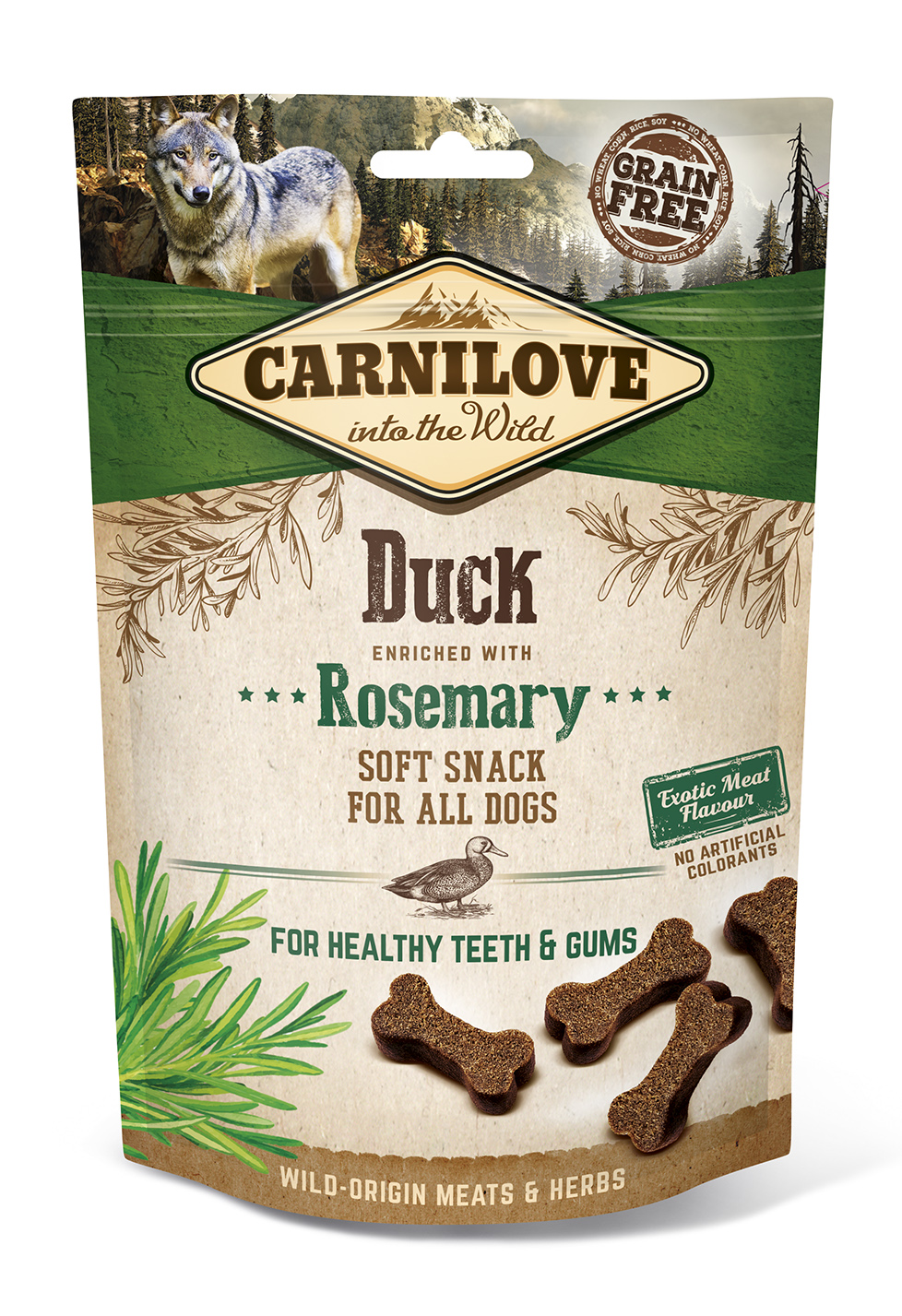 Carnilove Dog Semi Moist Snack Duck & Rosemary 200g 