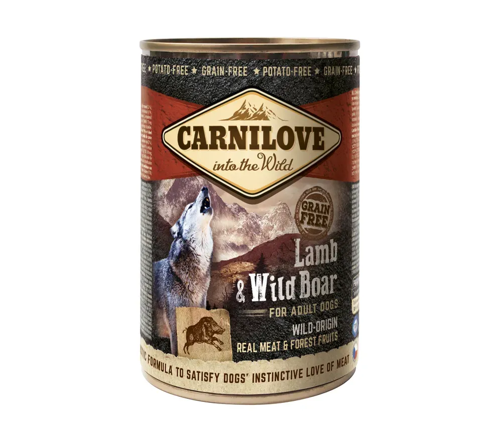 Carnilove Wild konzerva Meat Lamb & Wild Boar 400g 