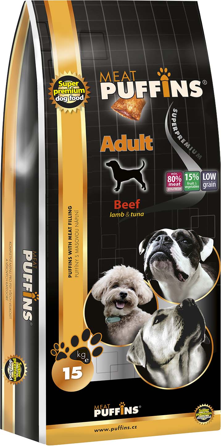 Puffins Dog Adult Beef 15kg