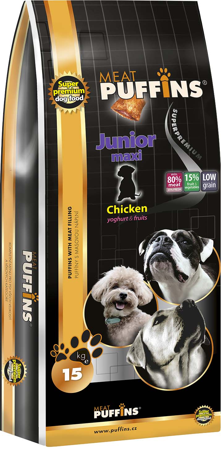 Puffins Dog Junior Maxi Chicken 15kg