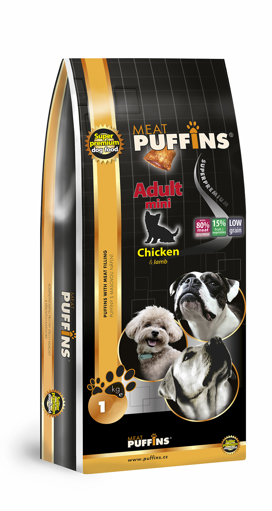 Puffins Dog Adult Yorkshire&Mini Chicken 1kg