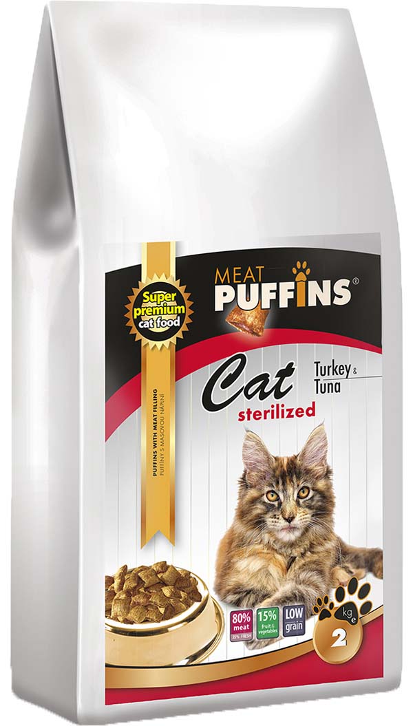 Puffins Cat Sterilised Turkey&Tuna 2kg