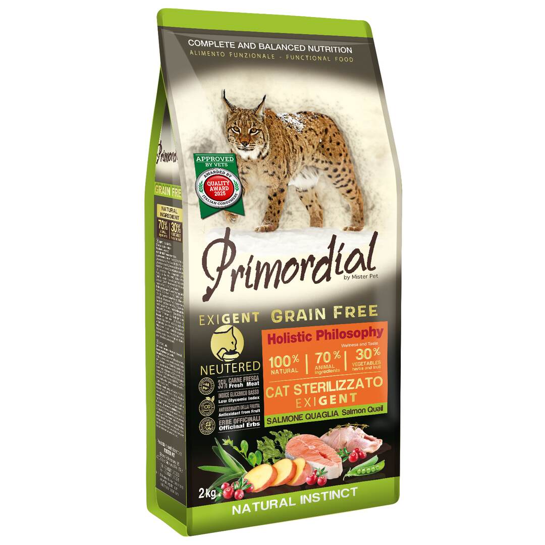 Primordial PGF Cat Sterilizzato Salmon & Quail 2kg