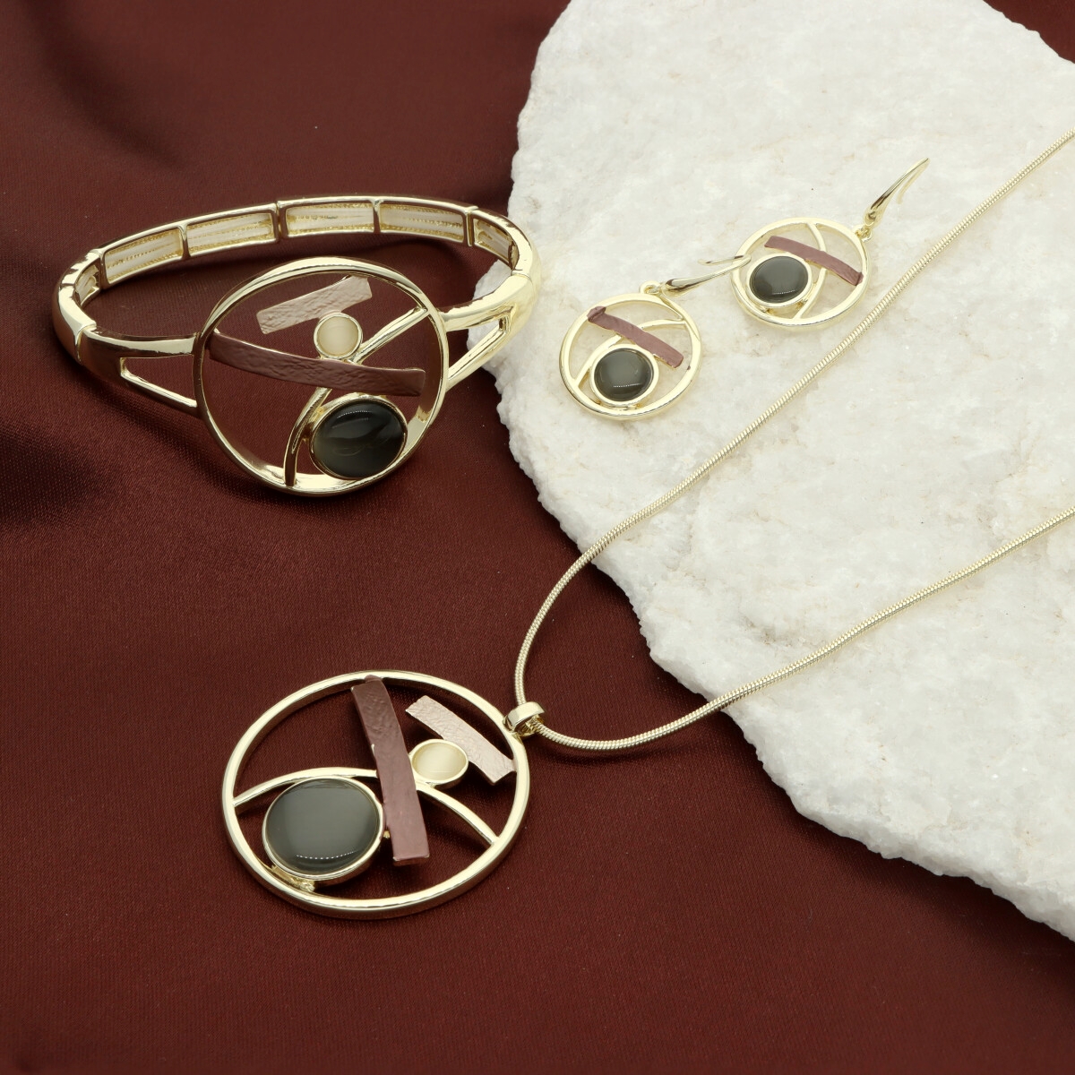 Náušnice s křemenem E97014