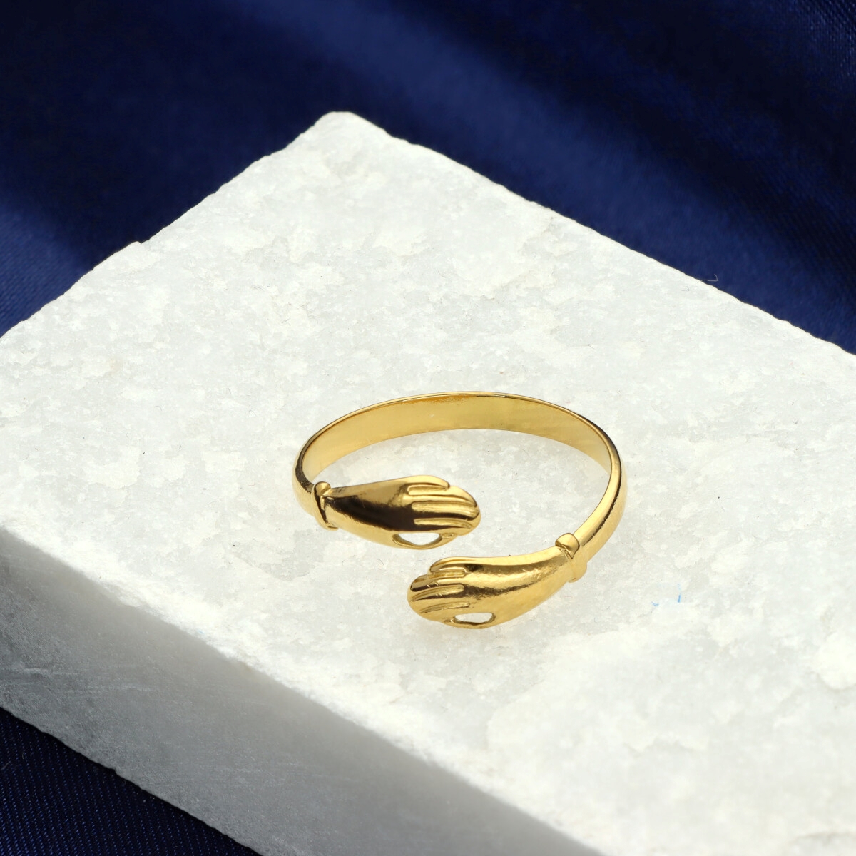 Pozlacený prsten z nerezové oceli R98544z