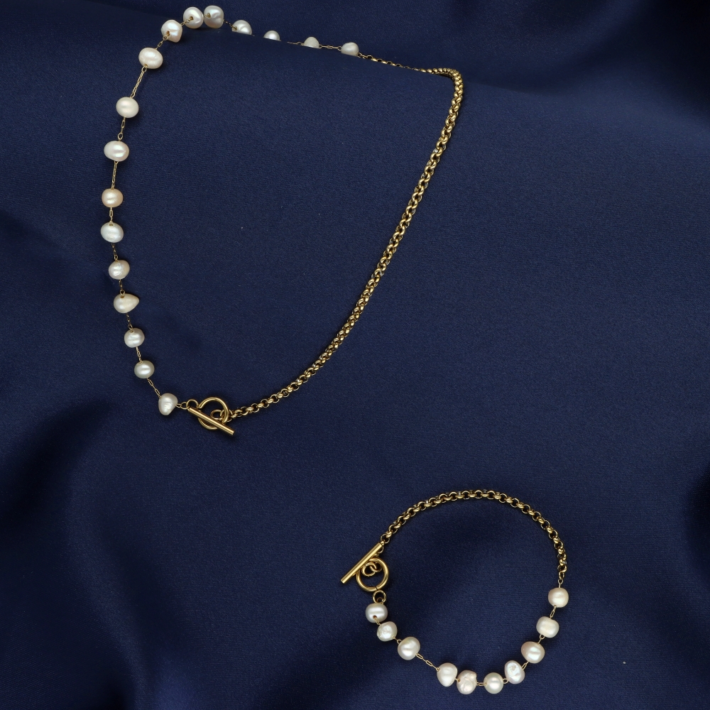  Pozlacený náramek z nerezové oceli B99908