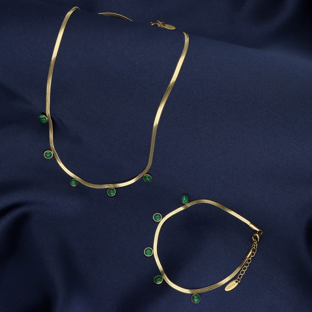 Pozlacený náhrdelník z nerezové oceli N99905