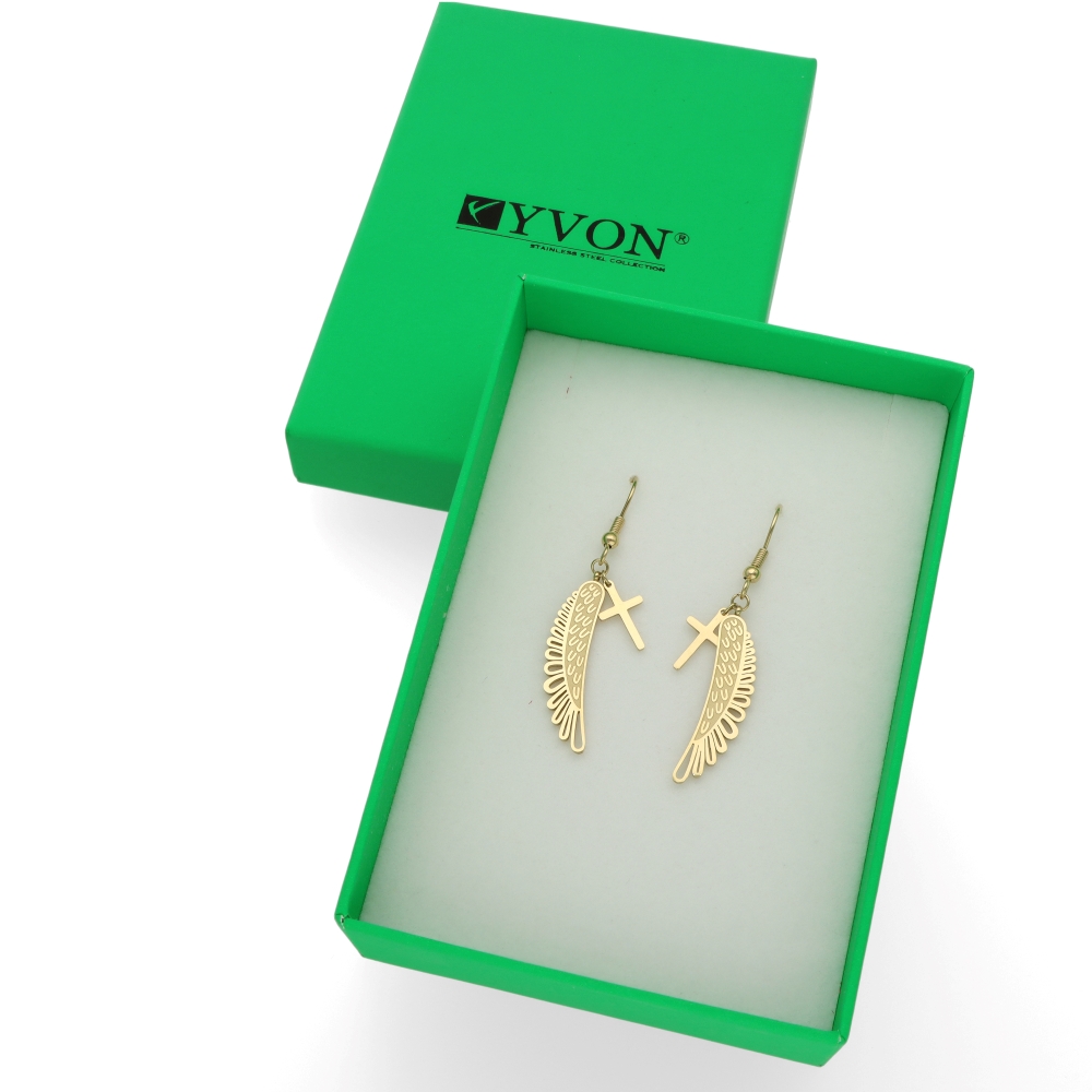 Pozlacené náušnice z nerezové oceli E99935s