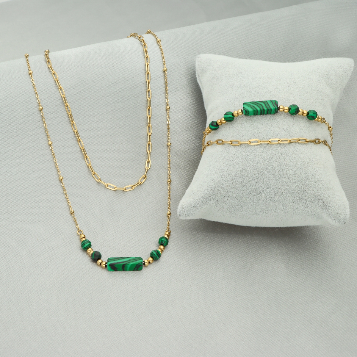 Náramek z nerezové oceli pozlacený B99508