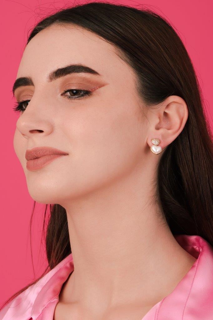 Pozlacené náušnice E01072