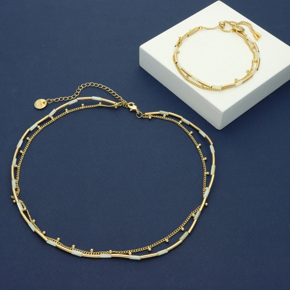 Pozlacený náramek s přírodní mušlí B00101