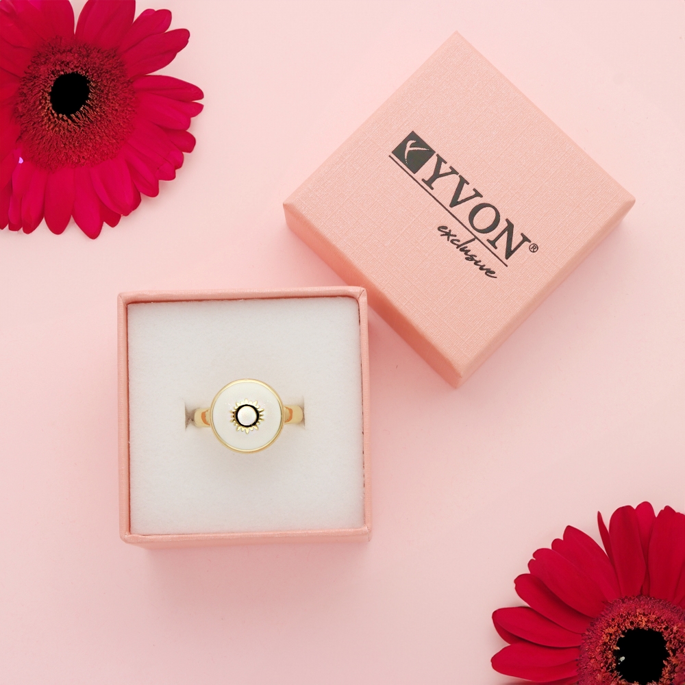 Prsten z pozlacené mosazi R00109 