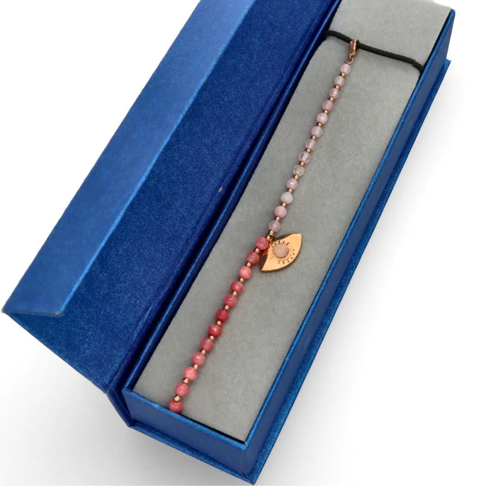 Ocelový náramek s křišťálem B99521a