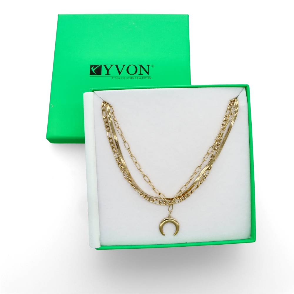 Pozlacený náhrdelník z nerezové oceli N99901